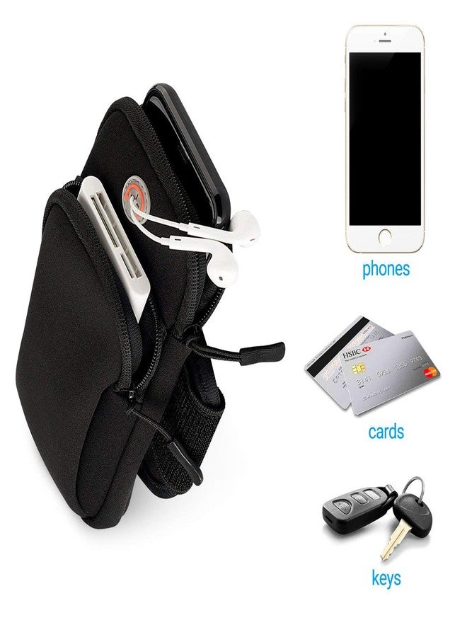 TJOM® Phone Arm Bag Gym Phone Holder for Arm,iPhone Pouch iPhone Arm Case for iPhone 8 Plus/X/8/7/6 Plus/SE,iPhone 6S Running Band iPhone 7 Plus Armband Cell Phone Arm Holder Black Upto 6 Inch. - Image 5