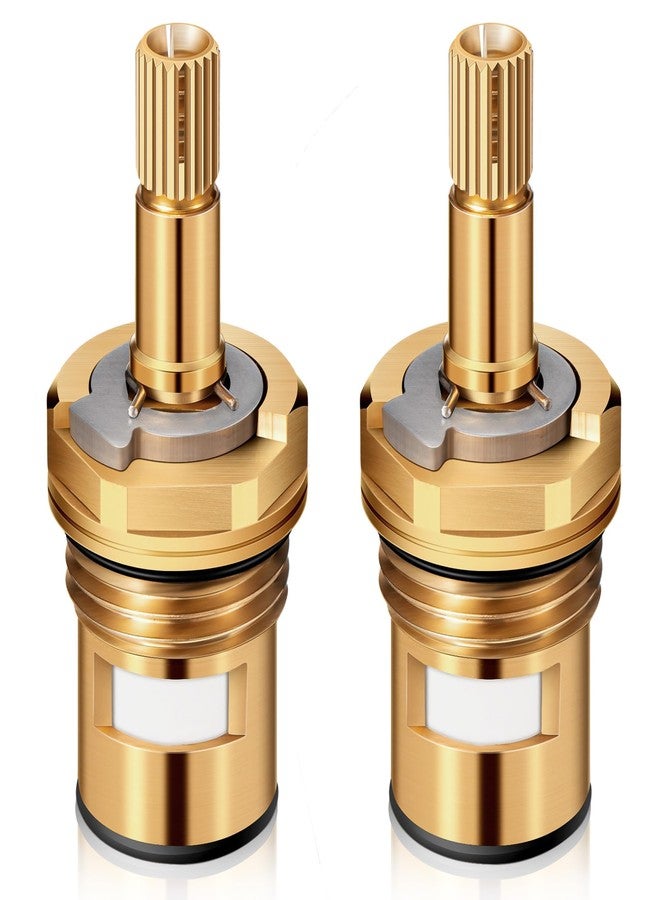 Enhon 2 Pack Faucet Cartridge Compatible with American Standard 994053-0070a or 994053-0070a/H Bathroom Kitchen Bathtub Faucet Stem Replacement, 4z-24h Hot and Cold Replacement Stem, Brass - Image 1