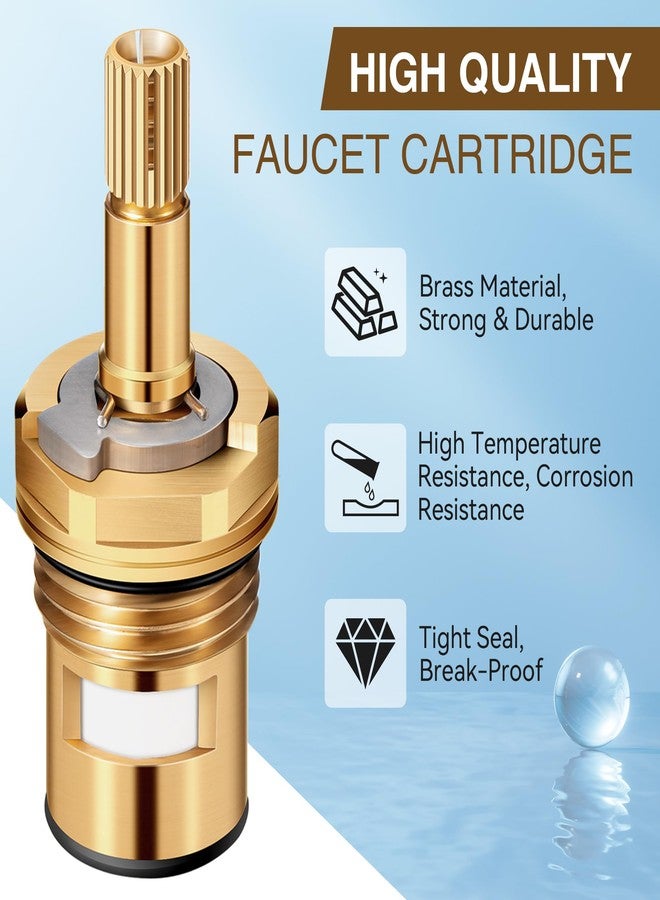 Enhon 2 Pack Faucet Cartridge Compatible with American Standard 994053-0070a or 994053-0070a/H Bathroom Kitchen Bathtub Faucet Stem Replacement, 4z-24h Hot and Cold Replacement Stem, Brass - Image 3
