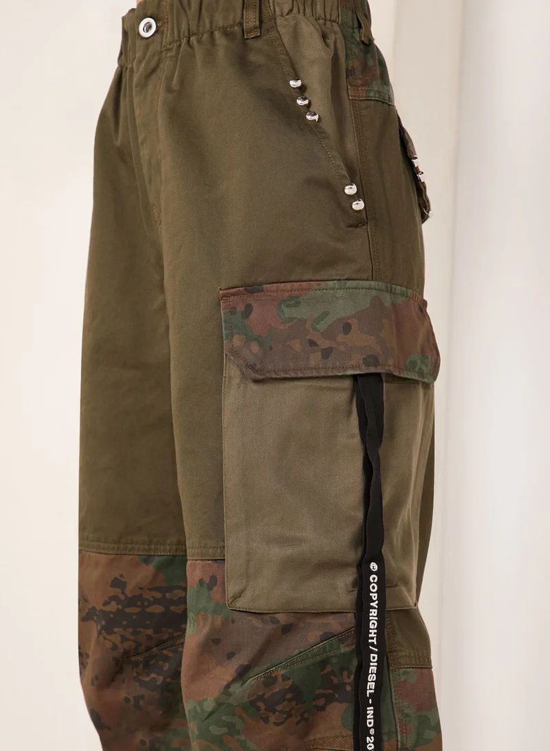 DIESEL Camo Print Cargo Pants