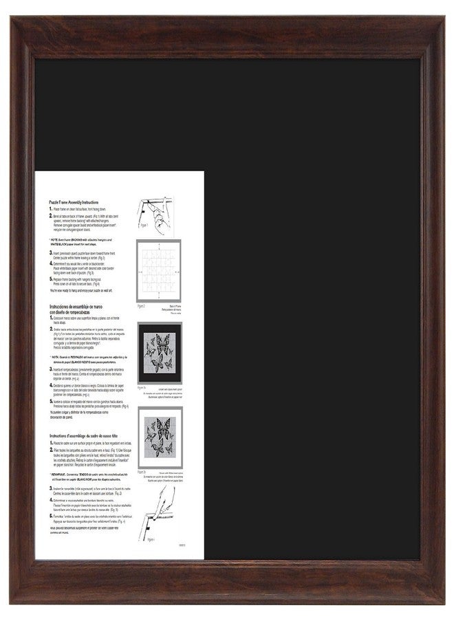 MCS 14.25x19.25 Puzzle Frame for Finished Puzzles, Walnut Woodgrain Vertical & Horizontal Wall-Mounted Picture Display for Preservation (1-Pack) - Image 3
