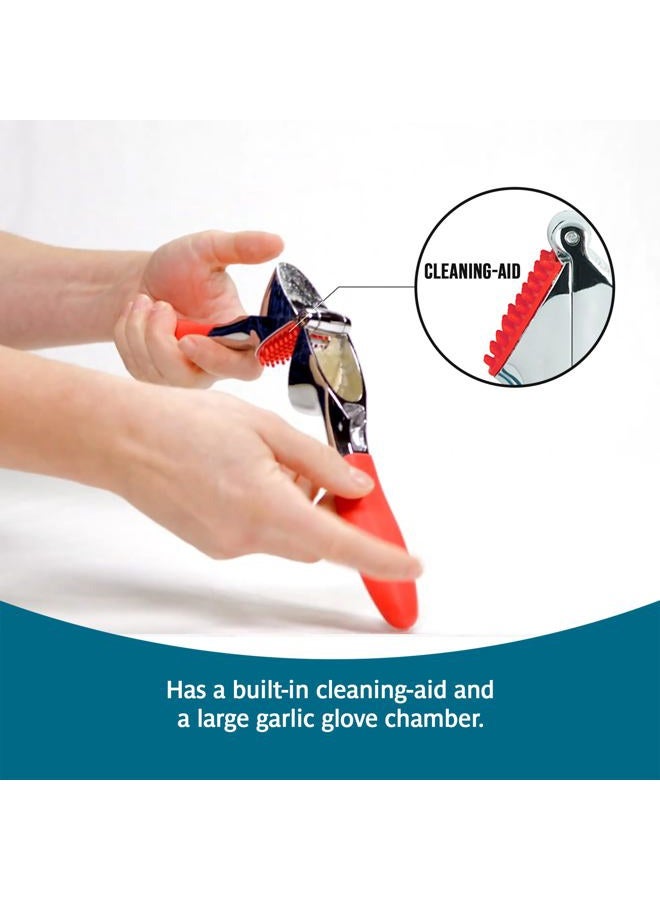 Trudeau Garlic Press, Red - Image 3