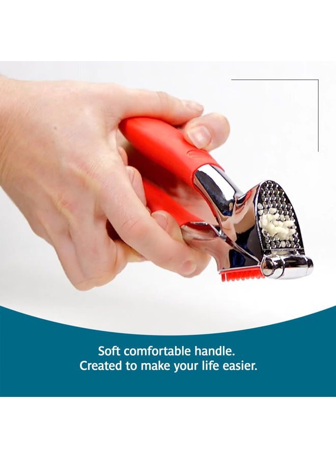 Trudeau Garlic Press, Red - Image 5