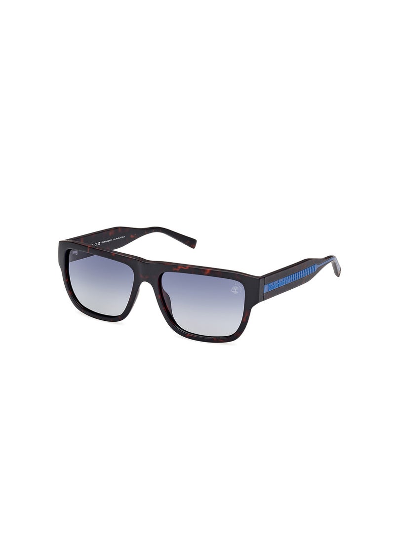 Timberland Men's Polarized Rectangular Sunglasses - TB933752D58 - Lens Size: 58 Mm  - Image 1