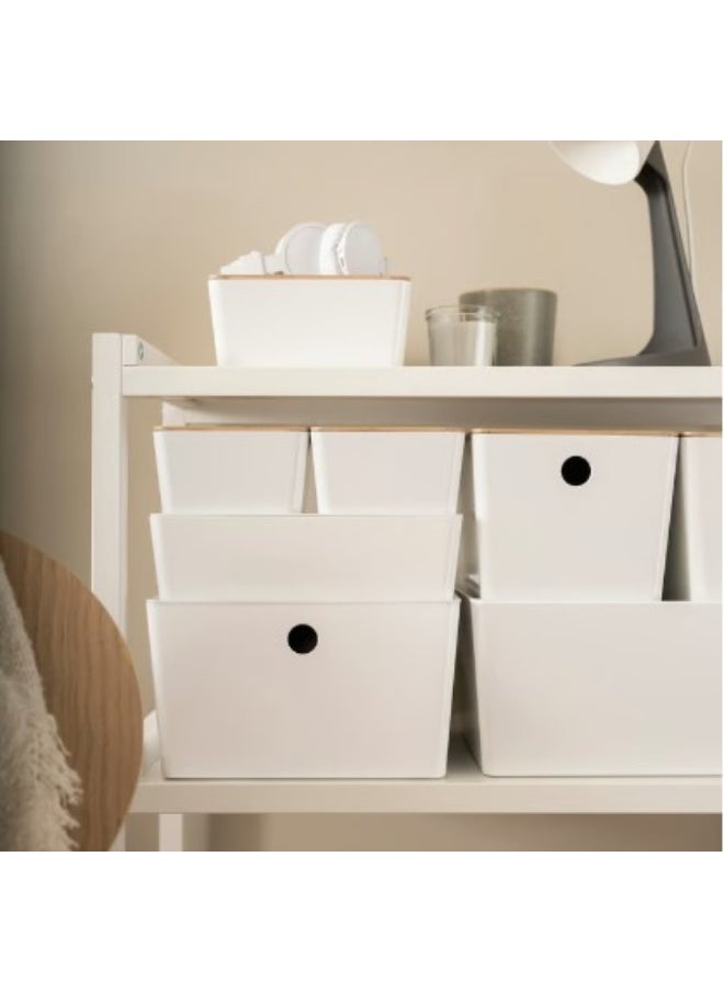 IKEA (IKEA) Box with lid, white, 18x26x8 cm  - Image 3