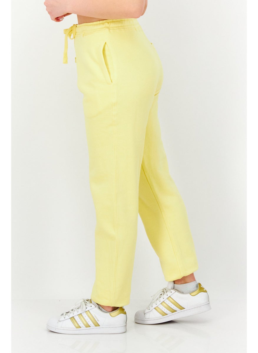 French Connection Women Regular Fit Solid Jogger Pants, Yellow  - Image 2