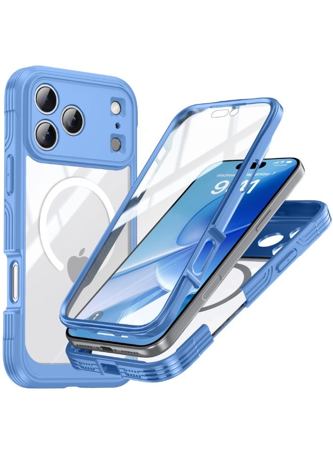 general Suitable for iPhone 17ProMax/17Pro built-in 9H glass mobile phone case magsafe magnetic bracket airbag anti-fall mobile phone protective cover - Image 1