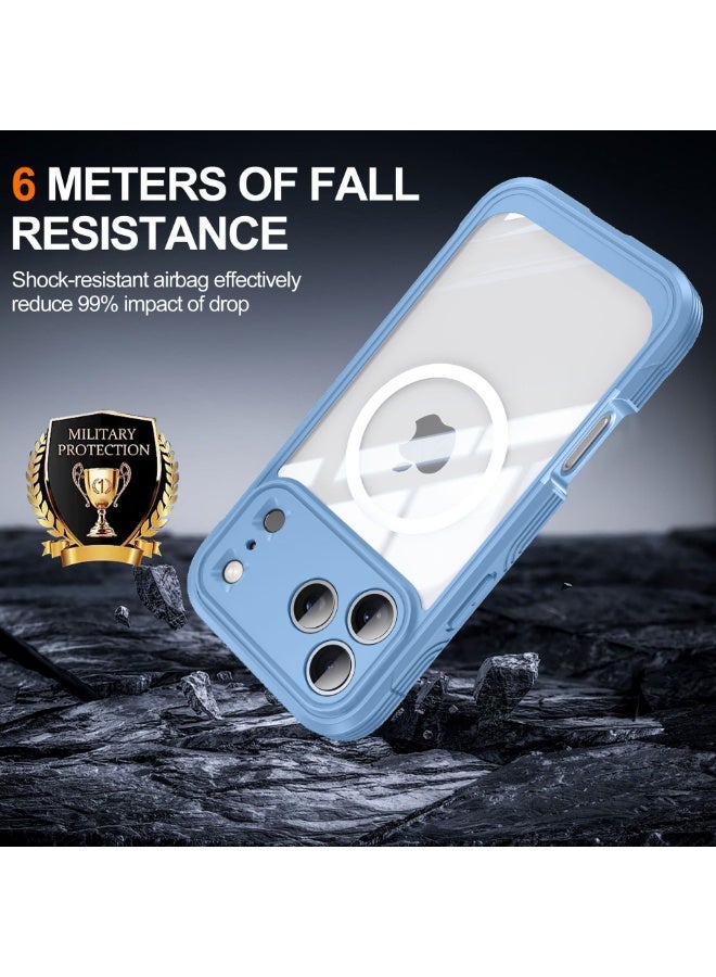 general Suitable for iPhone 17ProMax/17Pro built-in 9H glass mobile phone case magsafe magnetic bracket airbag anti-fall mobile phone protective cover - Image 4