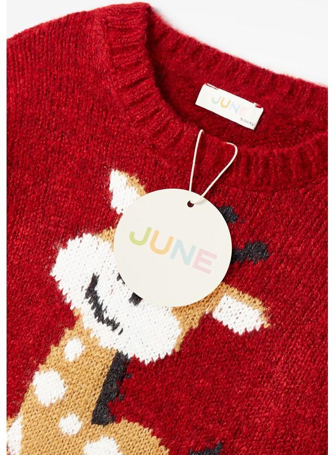 June Baby Boy Patterned Sweater Ecru (Size: 2-3 y) - Image 4