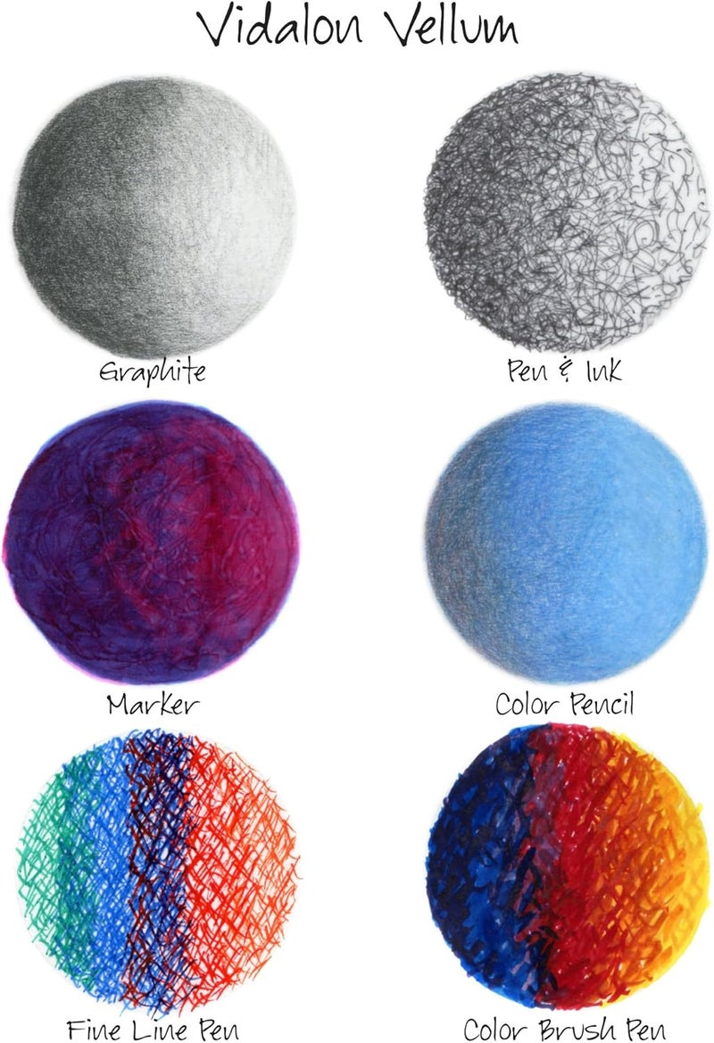 Canson Artist Series Vidalon Vellum Paper Foldover Pad 9x12 inches 50 Sheets 55lb90g  Artist Paper for Adults and Students - Image 3