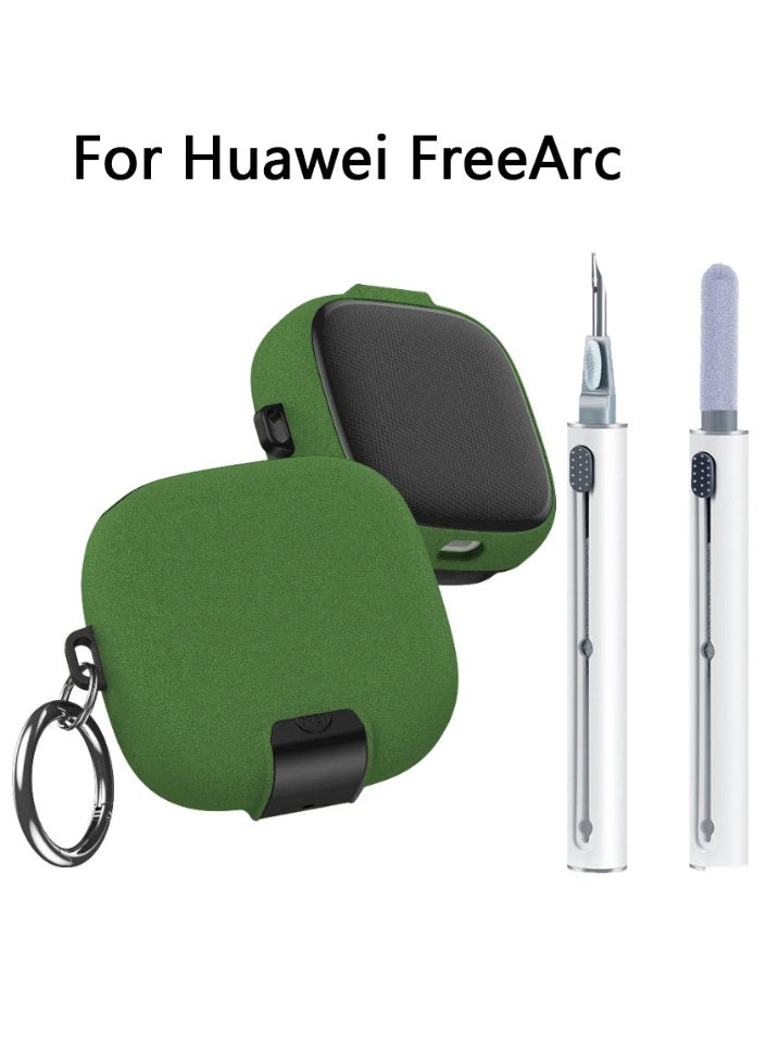 Compatible with Huawei FreeArce Case with Phone Stand,Full Drop Protection Automatic Snap Switch Design with Cleaner Kit -Green - Image 1