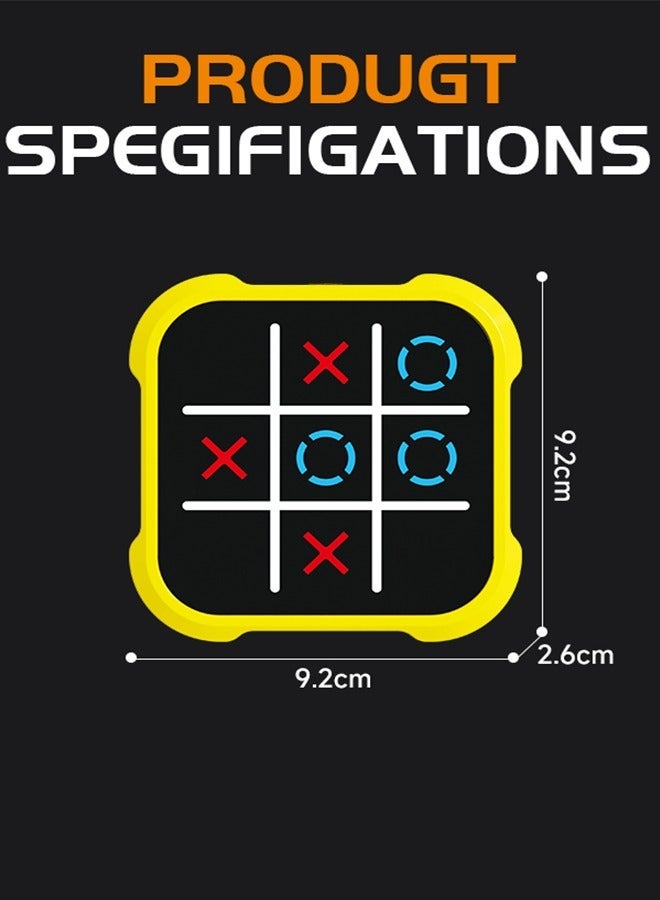 Dexo 4-in-1 Rechargeable Tic Tac Toe Handheld Game Console – XO Puzzle Game with Memory, Whack-A-Mole & AI Mode, Portable Brain & Strategy Game for Kids & Adults (3+ Years, Yellow) - Image 5