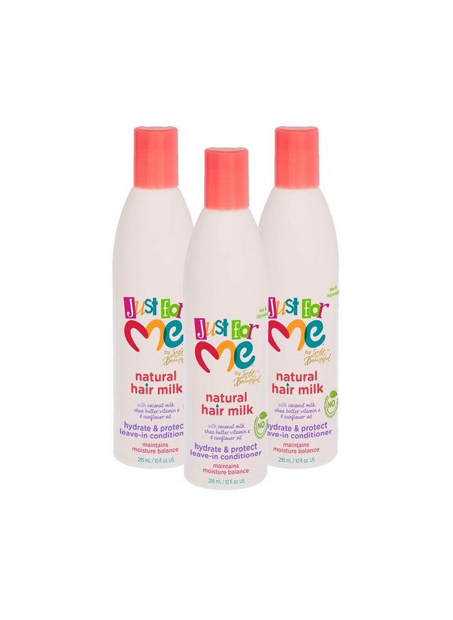 Just for Me - Ust For Me Natural Hair Milk Hydrate & Protect Leavein Conditioner Maintains Moisture Balance With Coconut Milk Shea Butter Vitamin E & Sunflower Oil 10 Ounce (3 Pack) - Image 1