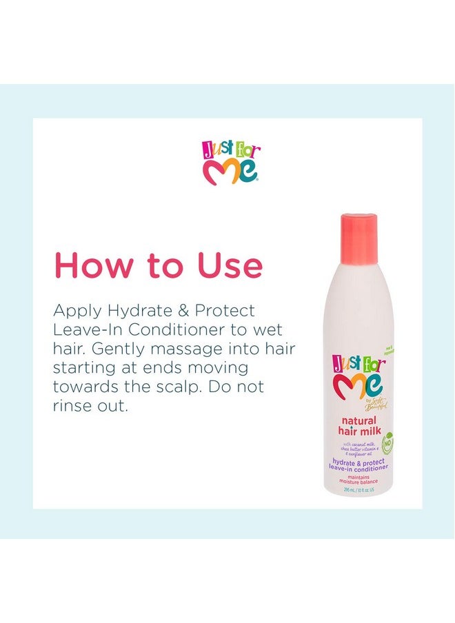 Just for Me - Ust For Me Natural Hair Milk Hydrate & Protect Leavein Conditioner Maintains Moisture Balance With Coconut Milk Shea Butter Vitamin E & Sunflower Oil 10 Ounce (3 Pack) - Image 1