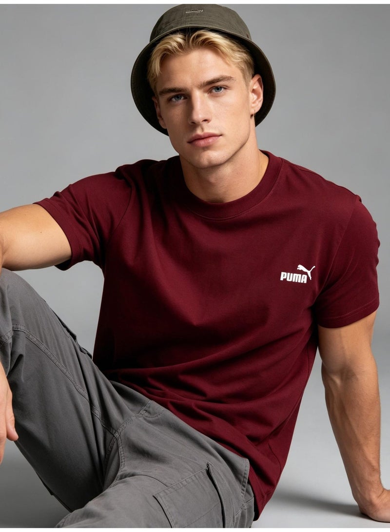 بوما With LOGO, men and women with the same 260g soft cotton comfortable T-shirt round neck soft casual Joker short-sleeved shirt. - Image 1