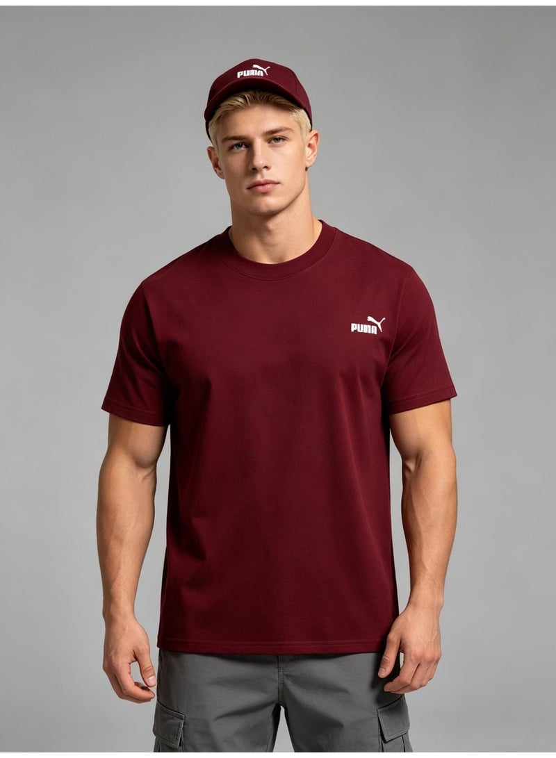 بوما With LOGO, men and women with the same 260g soft cotton comfortable T-shirt round neck soft casual Joker short-sleeved shirt. - Image 3
