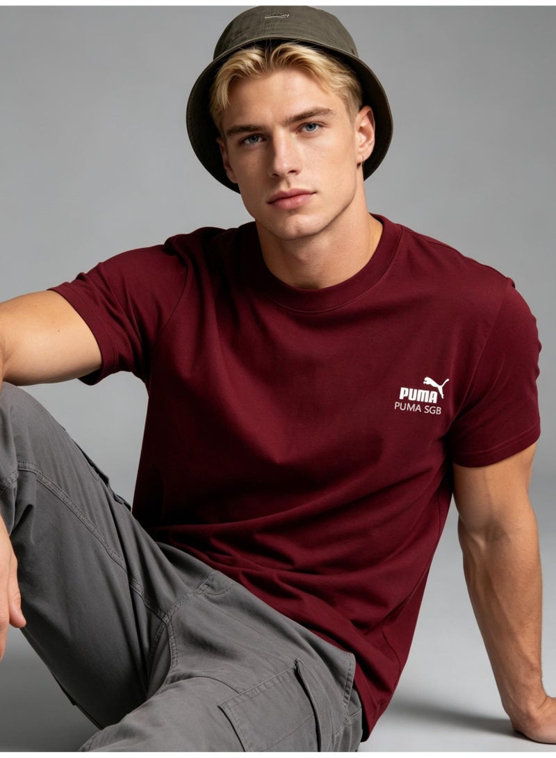 With LOGO, men and women with the same 260g soft cotton comfortable T-shirt round neck soft casual Joker short-sleeved shirt. - Image 1