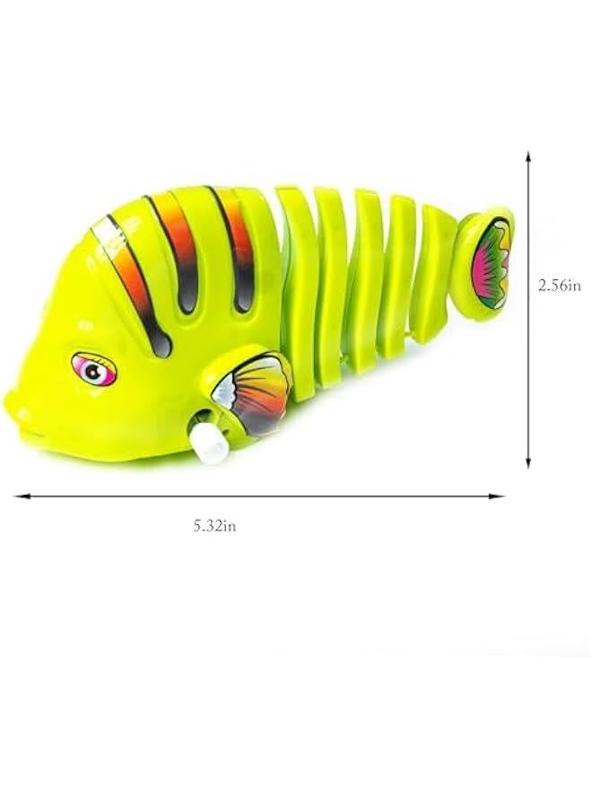 Plastic Wind Up Wiggle Fish Toys Clockwork Swinging Cartoon Fish Toys Wind Up Cat Pet Plastic Toy, Parent Cat Interactive Toys Gift for Dog Cat (3 Pcs) - Image 5