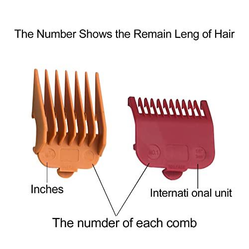 COSYONALL Professional Hair Clipper Guards Guide Combs,from 1/16inch to 1inch(1.5-25mm),Compatible with Wahl Professional Clippers/Trimmer - Image 4