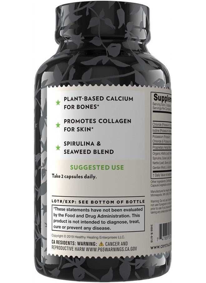 Crystal Star Ocean Minerals Supplement (60 Capsules) – Daily Herbal Supplement for Bone Health & Collagen – Sea Buckthorn, Spirulina & Organic Alfalfa - Non-GMO  - Image 2