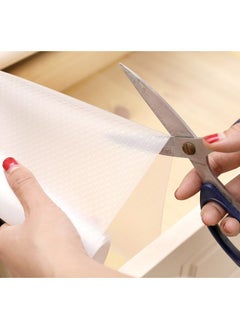 Transparent Kitchen Cabinet Waterproof Mat Cabinet Moisture-proof Mat Waterproof Cuttable Drawer Mat Cabinet-Color:Transparent Flat Dot Pattern-Specifications:40*300CM