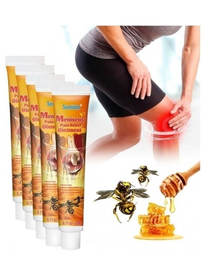 Sumifun Bee Venom Joint Pain Relief Cream 5 PCS | Knee Support & Meniscus Care Ointment | Anti-Inflammatory Muscle Soothing Cream | Fast Absorption Joint Care Gel | Daily Recovery Therapy | 5x20g - Image 1