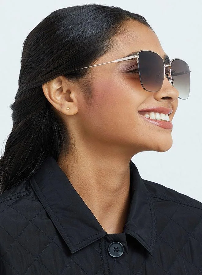 30Sundays  30Sundays MAGNOLIA,Women Sunglasses, Square Sunglasses, UV Protection: UV400 (Gold,Brown) for Women | Best Price UAE