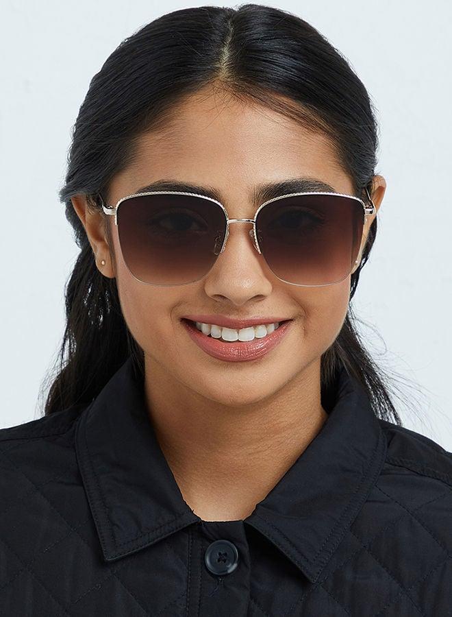 30Sundays MAGNOLIA,Women Sunglasses, Square Sunglasses, UV Protection: UV400 (Gold,Brown) - Image 4