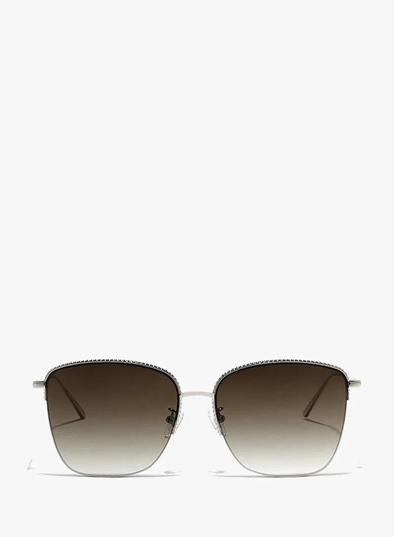 30Sundays 30Sundays MAGNOLIA,Women Sunglasses, Square Sunglasses, UV Protection: UV400 (Gold,Brown)