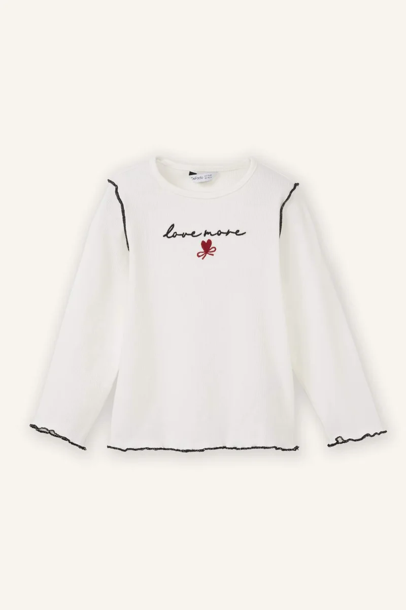ديفاكتو Baby Girl Ribbed Camisole T-Shirt