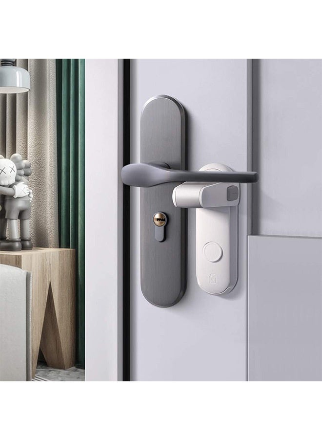 Peachjoy Childproof Door Lever Lock, 1 Pack Baby Proofing Door Handle Lock, Child Safety Door Handle Lock, Easy to Install and Use 3M VHB Adhesive no Tools Need or Drill Easy to Remove (White) - Image 1
