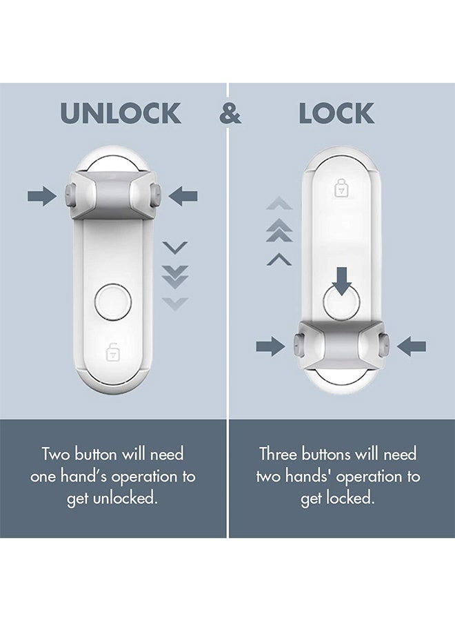Peachjoy Childproof Door Lever Lock, 1 Pack Baby Proofing Door Handle Lock, Child Safety Door Handle Lock, Easy to Install and Use 3M VHB Adhesive no Tools Need or Drill Easy to Remove (White) - Image 2