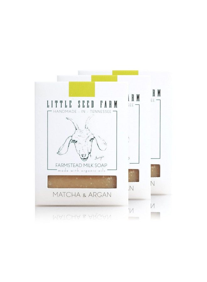 Little Seed Farm Organic Goat’S Milk Soap 3 Pack Of Matcha & Argan Facial And Body Soap Bars Natural Handmade And Cruelty Free Calming And Hydrating For Dry Mature And Combination Skin - Image 2