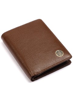 HAMMONDS FLYCATCHER HAMMONDS FLYCATCHER Genuine Leather Wallet for Men, RFID Protected Leather Purse for Men, Money Purse for Men, Bi-Fold Wallet, 4 Card Slots, 3 ID Slots, Coin Pocket, Metal Snap Button - Brushwood  - Image 1