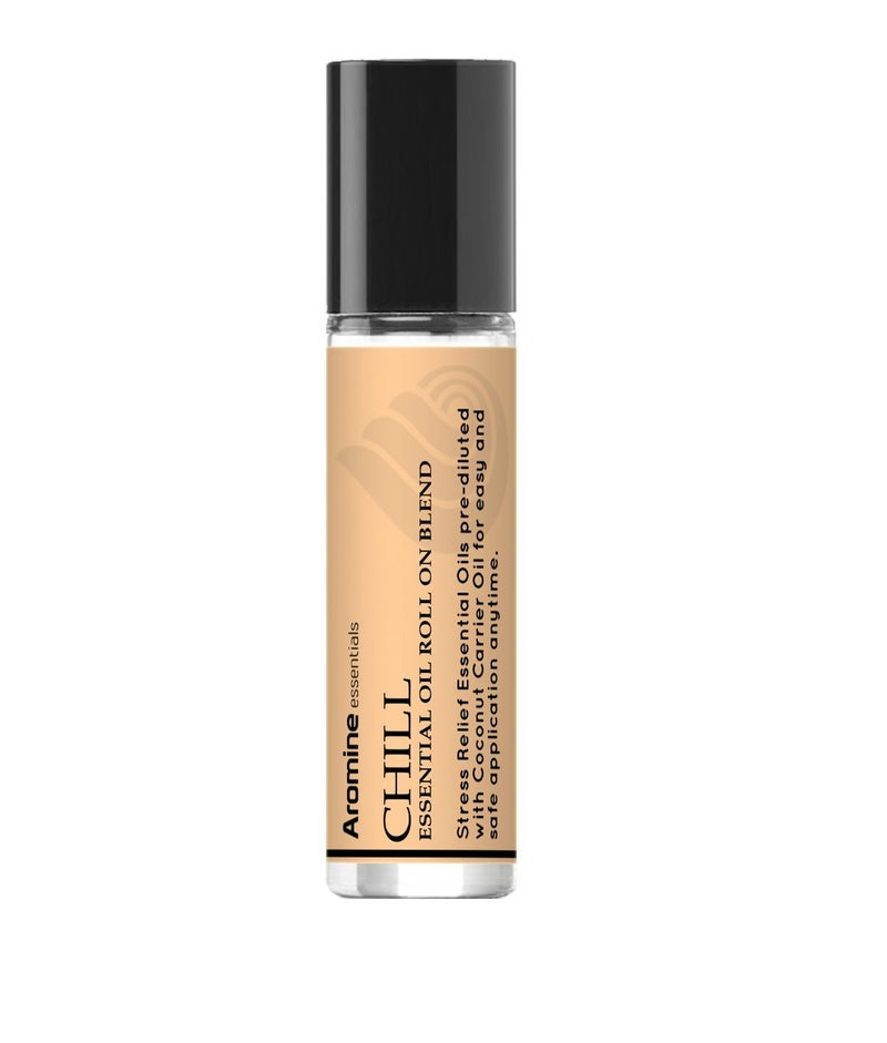 Aromine Chill (Stress Reducer and Relaxation) Essential Oil Roll On, Pre-Diluted 10ml (1/3 fl oz) 2 Pack - Image 2