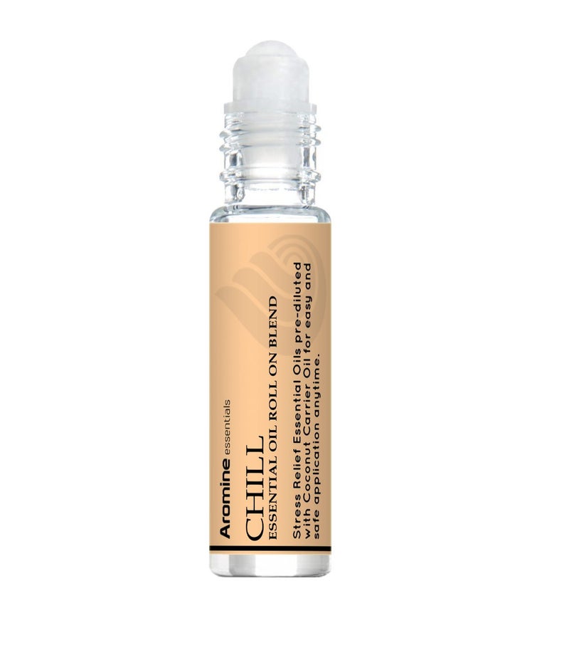 Aromine Chill (Stress Reducer and Relaxation) Essential Oil Roll On, Pre-Diluted 10ml (1/3 fl oz) 2 Pack - Image 4