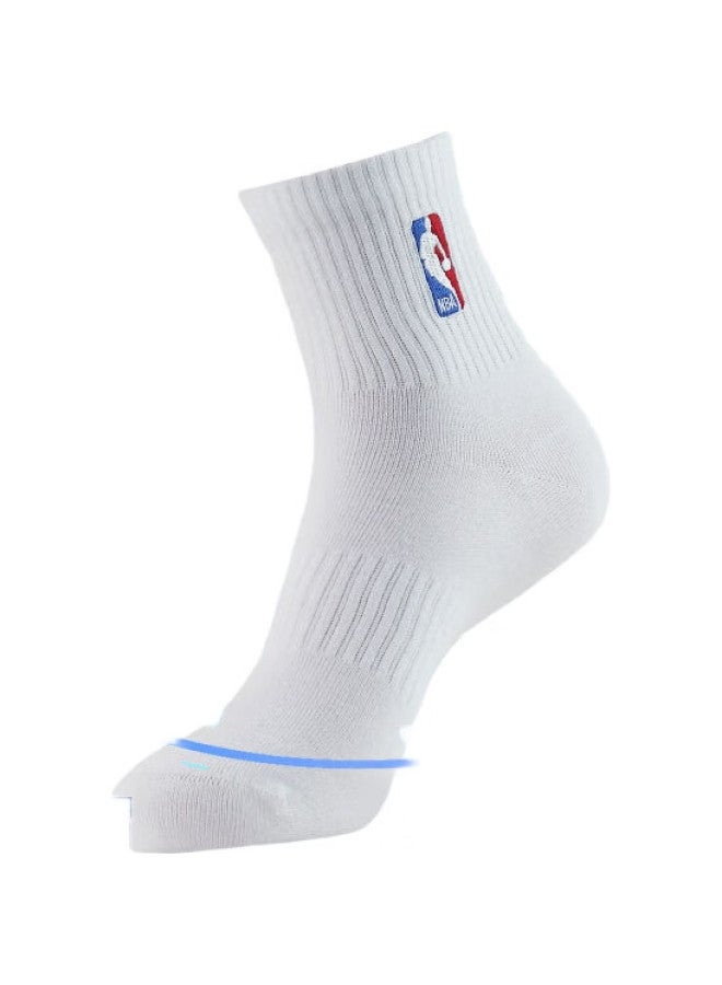 NBA Men'S Summer Casual Sports Socks, Sweat-Absorbent Seamless Combed Cotton Socks With Embroidery, Training Running Basketball Socks 3 Pairs - Image 1