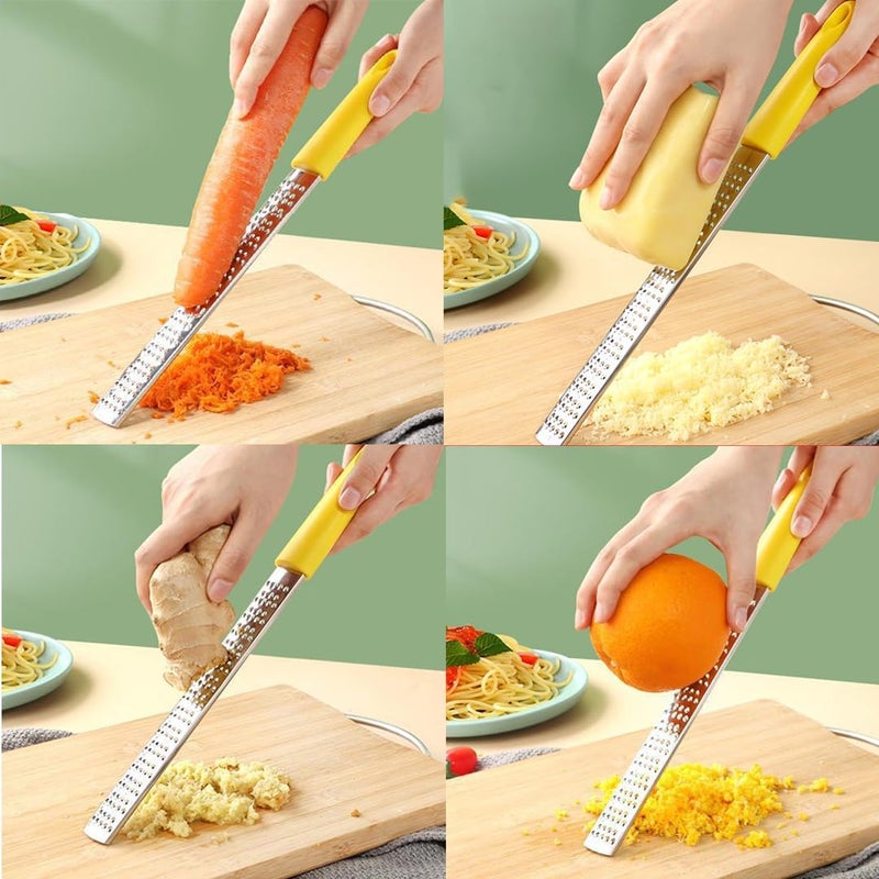 Yingruier Lemon Zester & Cheese Grater & Vegetable Grater — Cheese Lemon, Garlic, Nutmeg, Chocolate, Fruits, Vegetables, Ginger Grater - Cheese Shredder & Stainless Steel Grater - Image 4