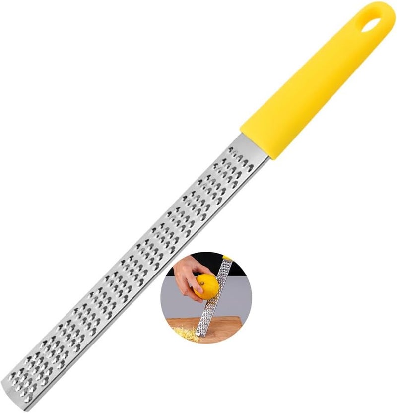 Yingruier Lemon Zester & Cheese Grater & Vegetable Grater — Cheese Lemon, Garlic, Nutmeg, Chocolate, Fruits, Vegetables, Ginger Grater - Cheese Shredder & Stainless Steel Grater - Image 1