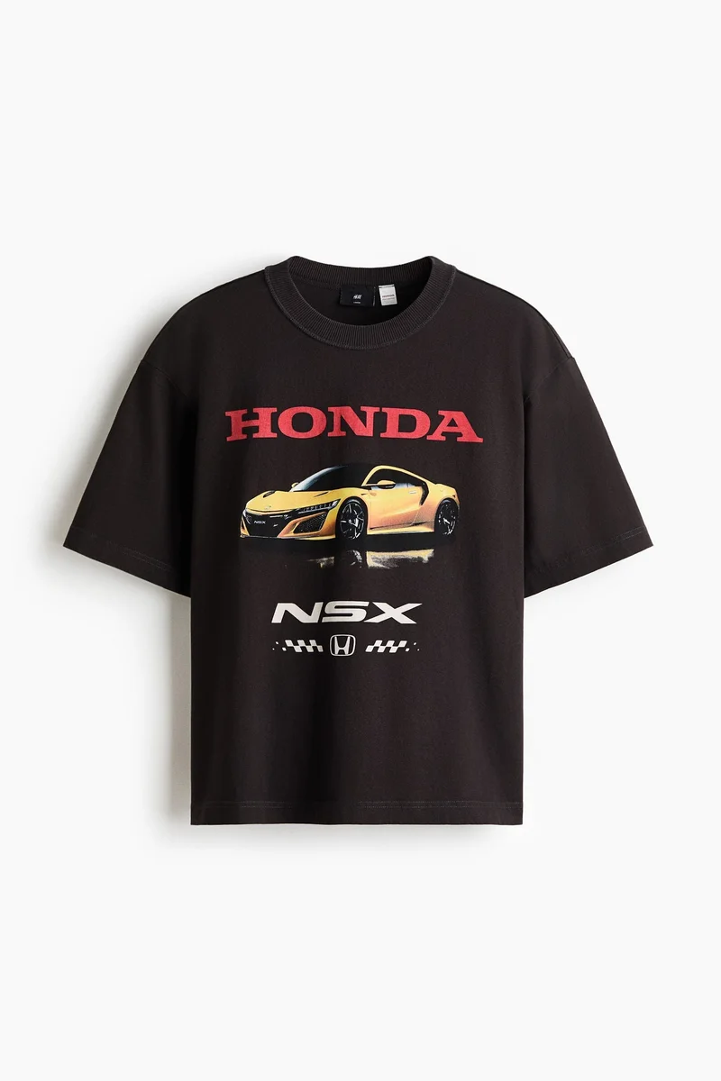 H&M  Loose Fit Printed T-shirt for Men | Best Price UAE