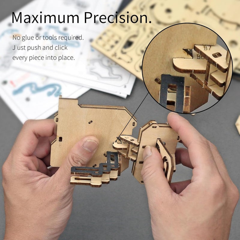 nicknack 3D Wooden Puzzle Adult Marble Run Wood, 3D Puzzle Maze Game Craft Set, Marble Run Wooden Puzzle Box, DIY Wooden Construction Kit, Money Gifts for Men, Adults, Children - Image 4