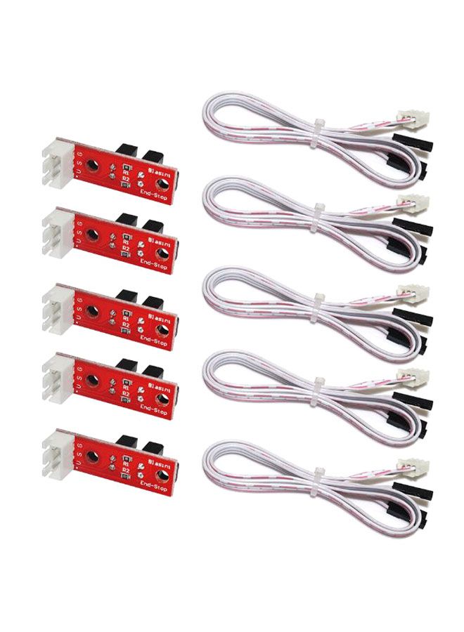 5-Piece Optical Endstop Light Control Photoeletric Switch Set White/Red/Black - Image 1