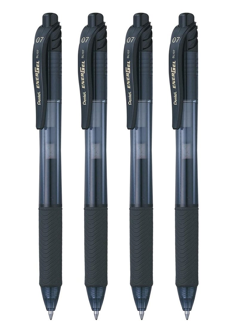 Pentel 4-Piece Energel Gel Ink Pen 0.7mm Tip Black Ink  - Image 1