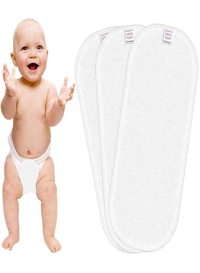 بيمبيكا حشوات من الألياف الدقيقة ثلاثية الطبقات لحفاضات القماش، بطانات حفاضات قابلة لإعادة الاستخدام والغسل لحفاضات الأطفال القماشية (عبوة من 3 قطع) - Image 1