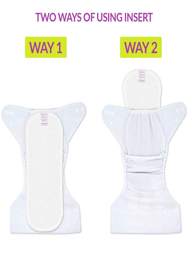 بيمبيكا حشوات من الألياف الدقيقة ثلاثية الطبقات لحفاضات القماش، بطانات حفاضات قابلة لإعادة الاستخدام والغسل لحفاضات الأطفال القماشية (عبوة من 3 قطع) - Image 3