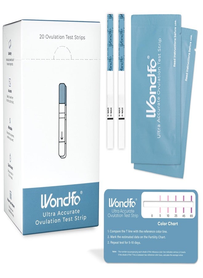 Wondfo Ultra Accurate Ovulation Test Strips -Ovulation Urine Tests with Numerical Result, Fertility Cycle Monitoring- 20 LH Test - Image 1