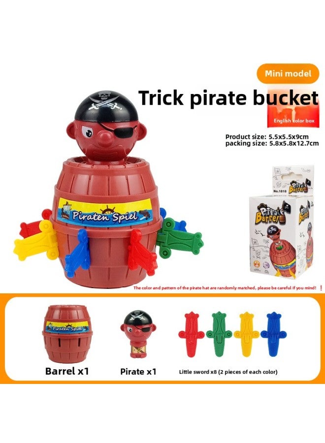 One Piece Crocodile Finger Biting Toy Shark Tooth Extraction Parent-Child Game Evil Dog Biting Toy Tricky Props-color:[english Color Box] Pirate Bucket-mini 43g - Image 1
