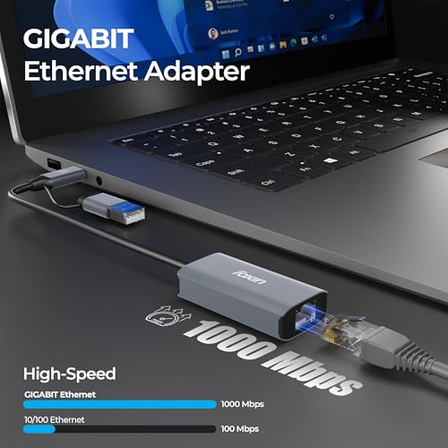 Foxin LAN Gigabit Ethernet Adapter with Dual Plugs (Type C + USB) | Super Speed 1000 Mbps Network LAN Converter | RJ45 LAN Port, Compatible with Laptop, Desktop, Gaming Console - FLA 1000UC - Image 4