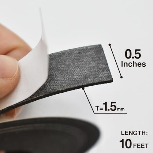 MagX Magnetic Tape, 0.5 Inch x 10 Feet, 3 Rolls, Ultra Thick 60 mil, Heavy Duty, Magnetic Tape Strips with Adhesive Backing for DIY & Crafts, Whiteboards, Fridge Organization(MVAT-0510) - Image 2