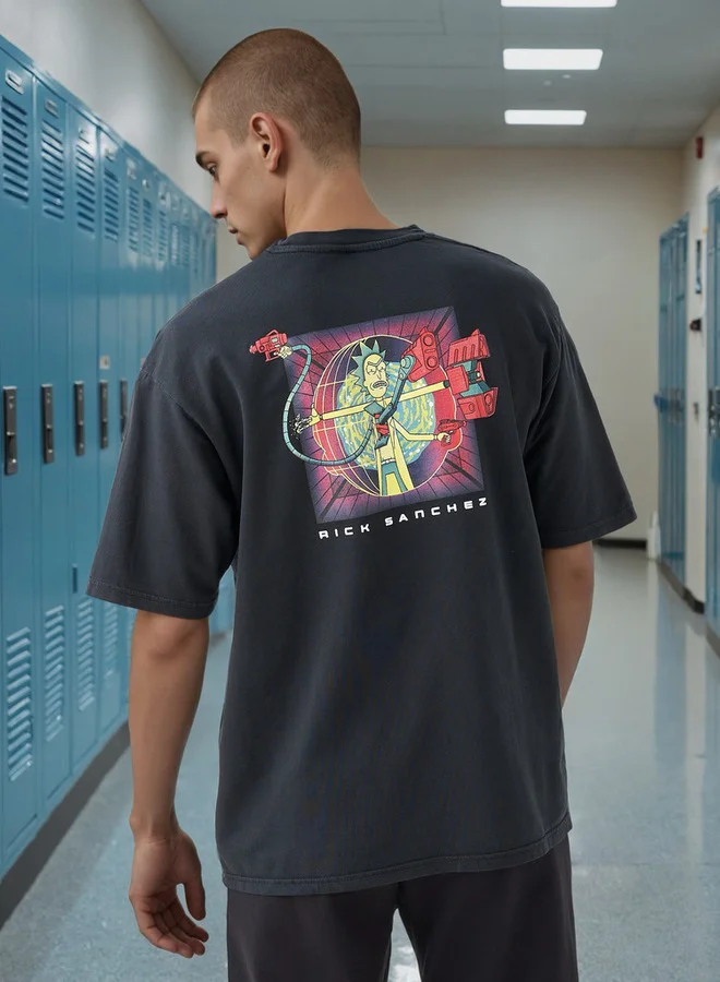 SP Characters Rick and Morty Print Relaxed Fit T-shirt